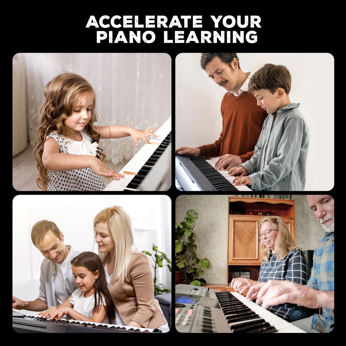 88/61 Keys Piano Keyboard Notes Guide Removable, Silicone Piano letters keys Labels for Beginner, Accessories Gifts for Adult & Kids Pianos Learning, Lead & Nickel Free, BPA Free, No Need Sticker