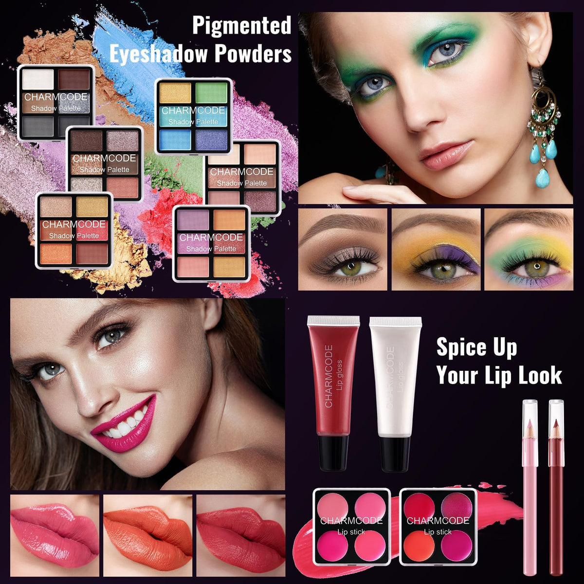 Makeup Kit for Teen Girls & Women Full Kit, Beauty Train Case with Starter Cosmetics Set, Make Up Christmas Gift Box with Eyeshadow,Lipgloss,Highlight,Blush,Lip&Eye Pen,Brush & More(GoldenBrown)