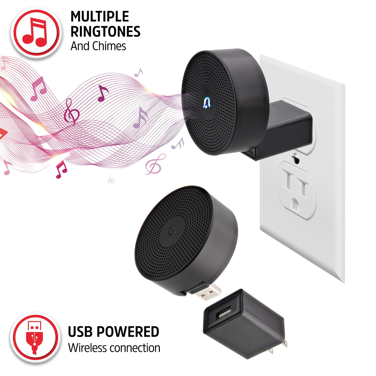 Energizer Smart 2K Doorbell & Chime, Wired Video Doorbell Security Camera, 2-Way Audio, Night Vision, Cloud & Micro SD Storage, Remote Access App, Motion Sensor, Live Viewing, Requires Existing Wires