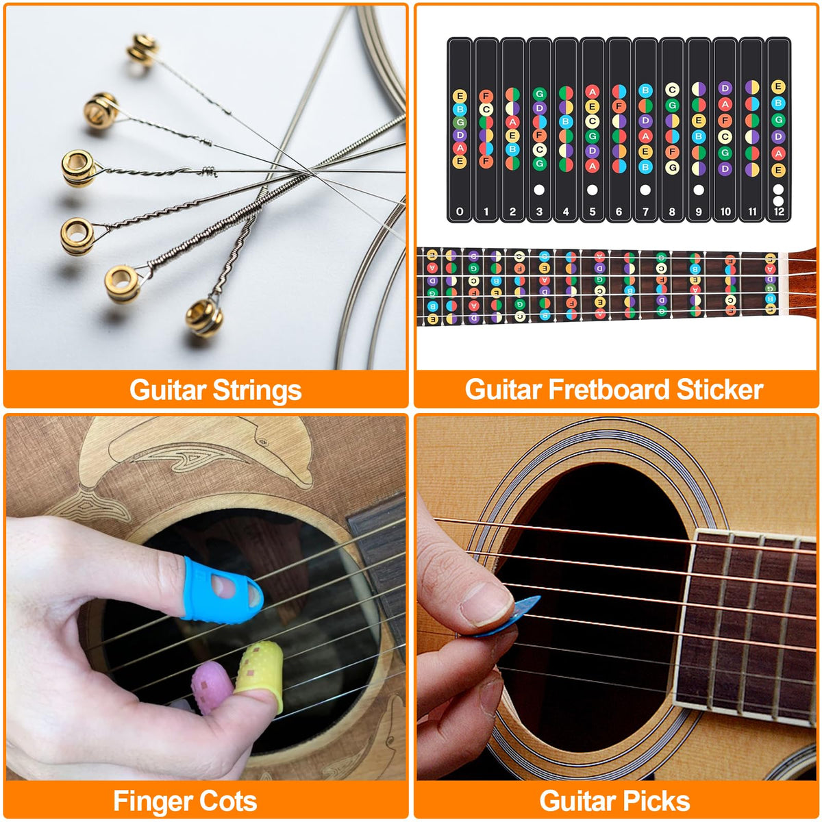 Guitar Tool Kit, 132 Pcs Professional Guitar Repair Kit, Guitar Maintenance Kit with Guitar Tools Accessories and Carry Bag, Guitar Setup Kit for Electric Guitar Acoustic Guitar Ukulele Banjo Bass