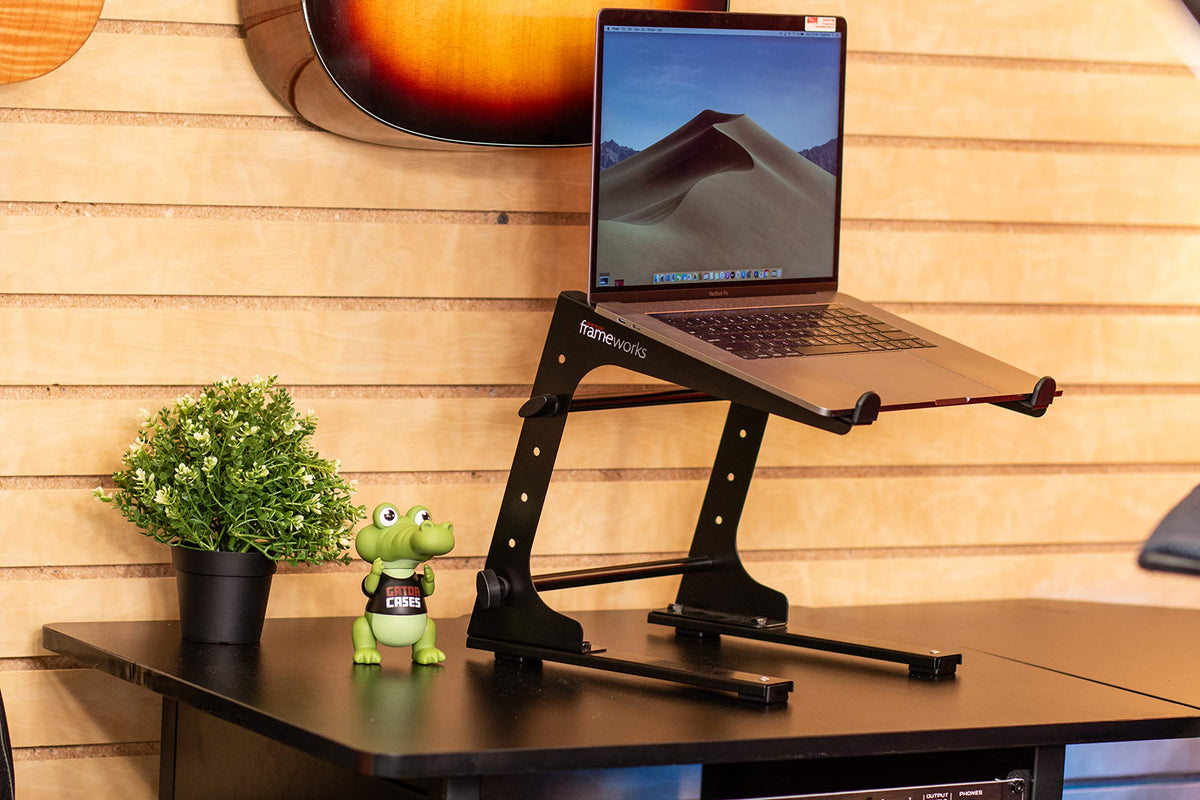 Gator Frameworks Portable Desktop Laptop/DJ Controller Stand with Fixed Height, (GFWLAPTOP1000)