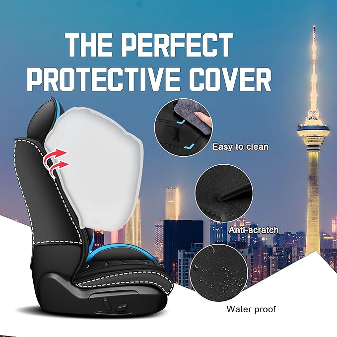 CTDS Car Seat Covers for Honda Accord 2000-2026, Stylish Sport Seat Cover, Premium Nappa Leather Car Seat Cover. Automobile Seat Covers Sets.(Luxury 2 Seats/Black Blue)