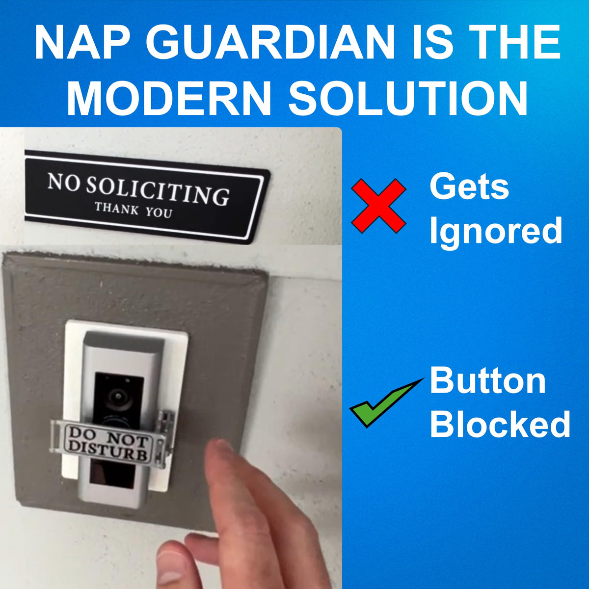 Nap Guardian The Original No Soliciting Doorbell Cover, Universal Fit