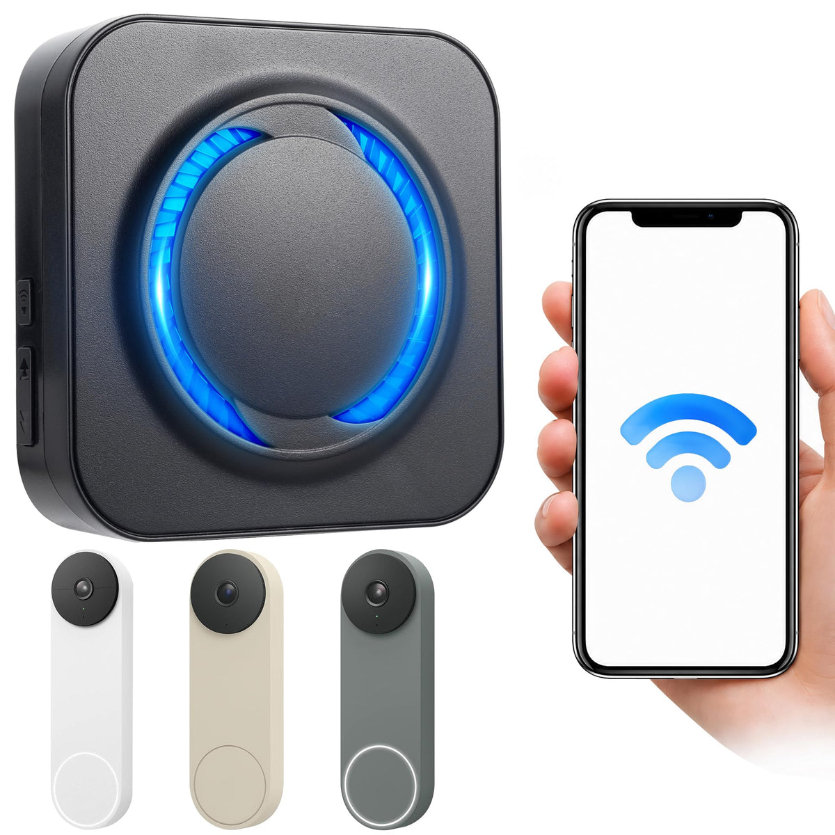 MISDUOCOCO Wireless Smart Doorbell Chime for Google Nest Video Doorbells