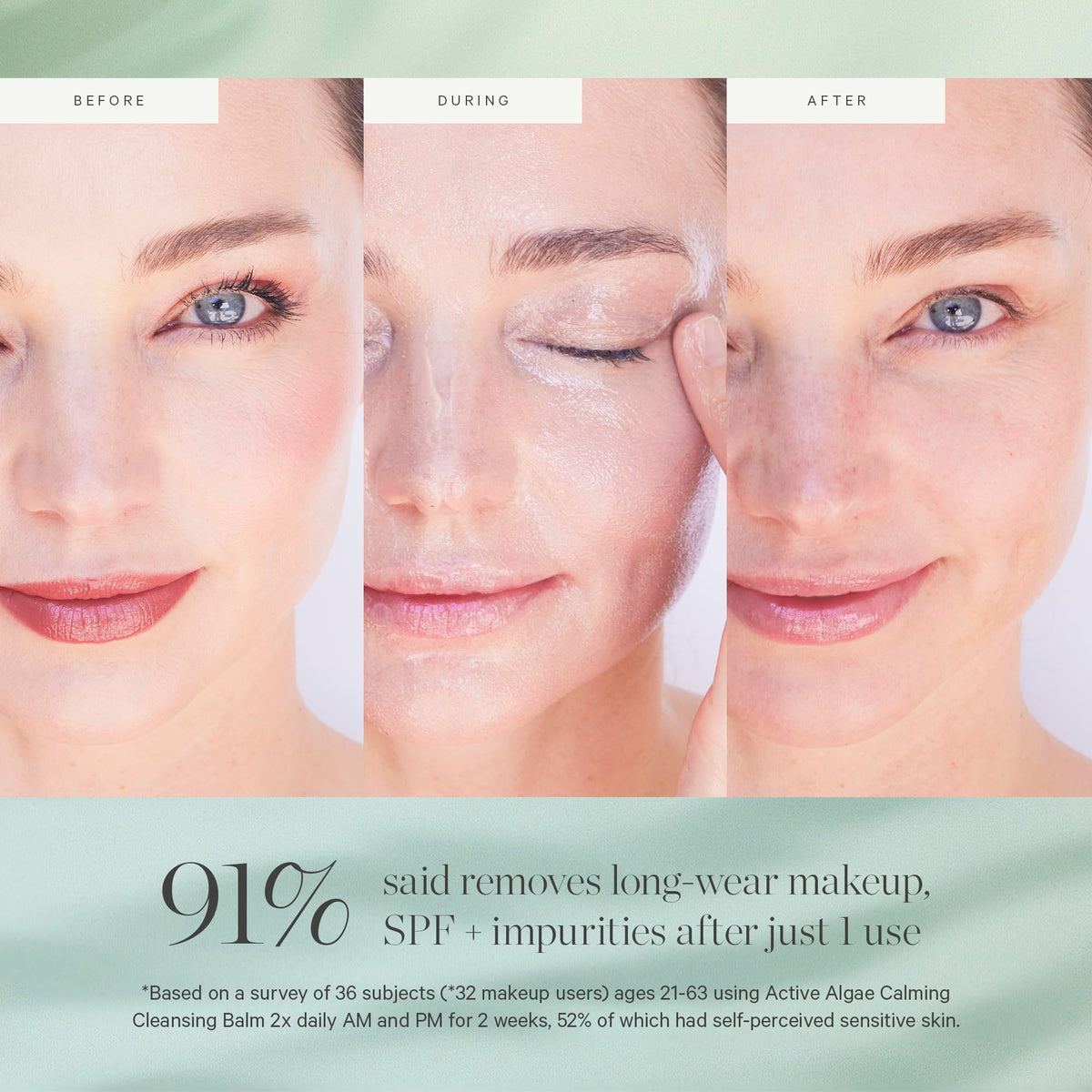 KORA Organics Active Algae Calming Cleansing Balm, Soothing Face Cleanser