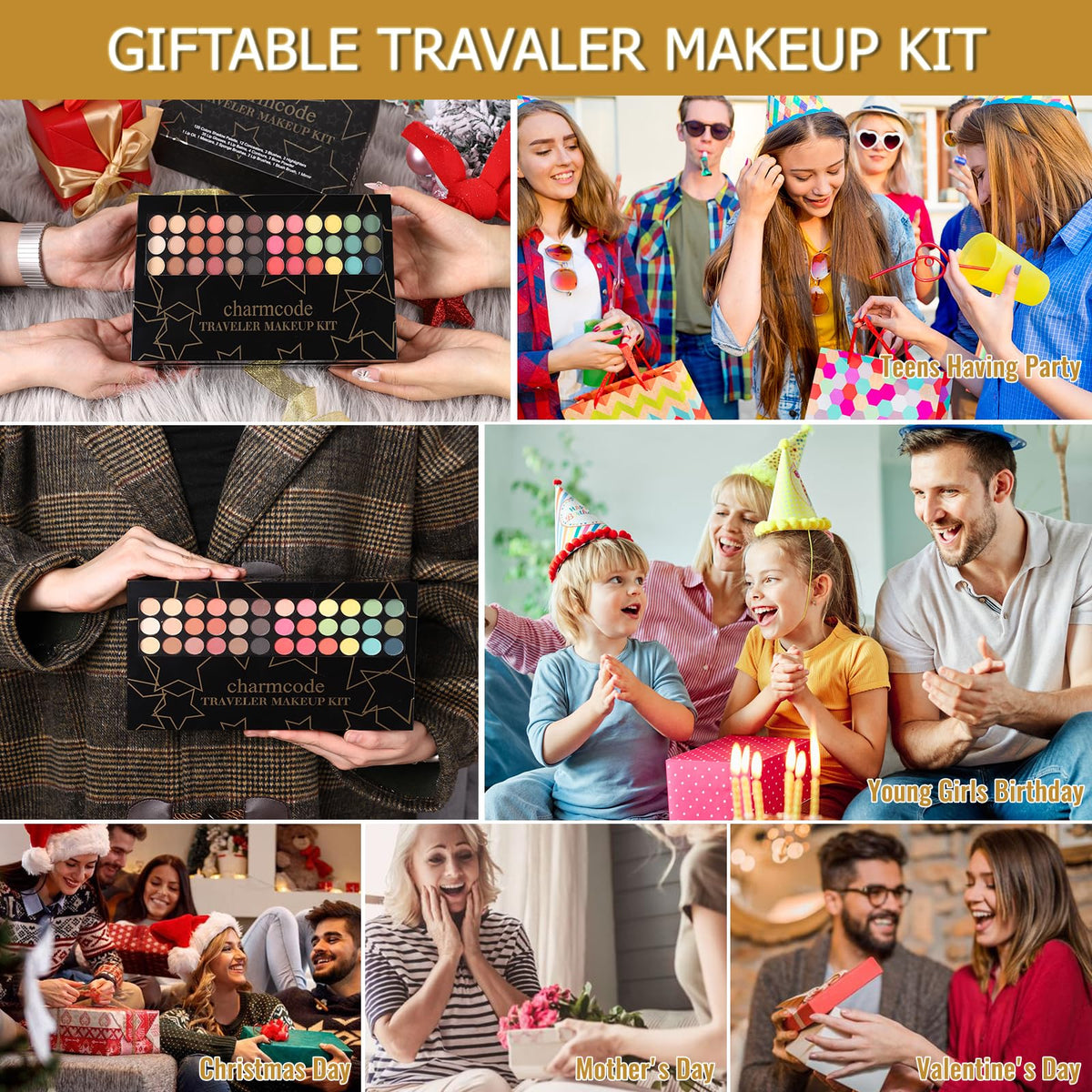 CHARMCODE 186-Color All-in-One Makeup Kit with Mirror