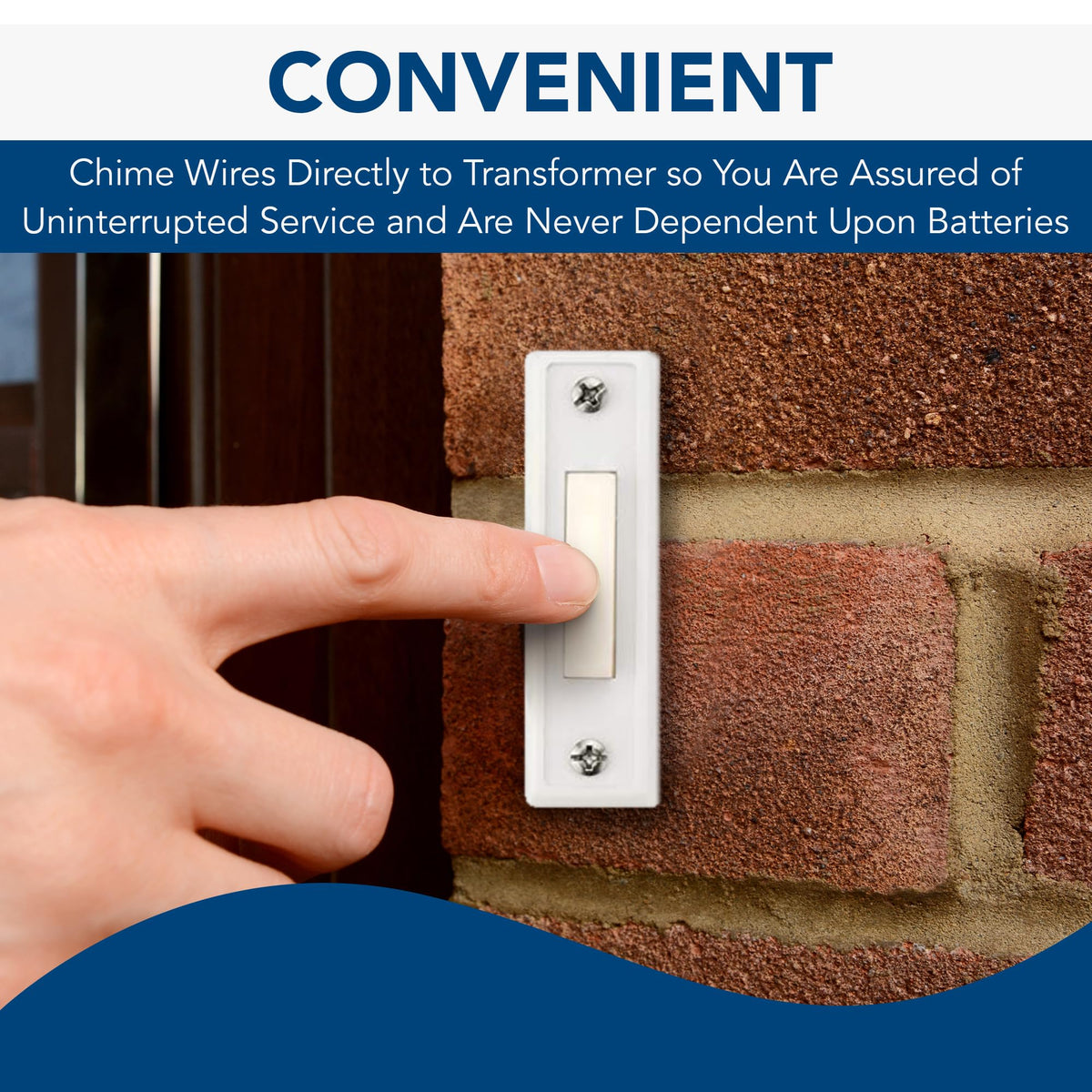 Broan-NuTone C907 Doorbell Transformer Compatible with Smart Video Doorbells, Easy Installation Lock or Wall Mount Door Chime, 16V, 30VA
