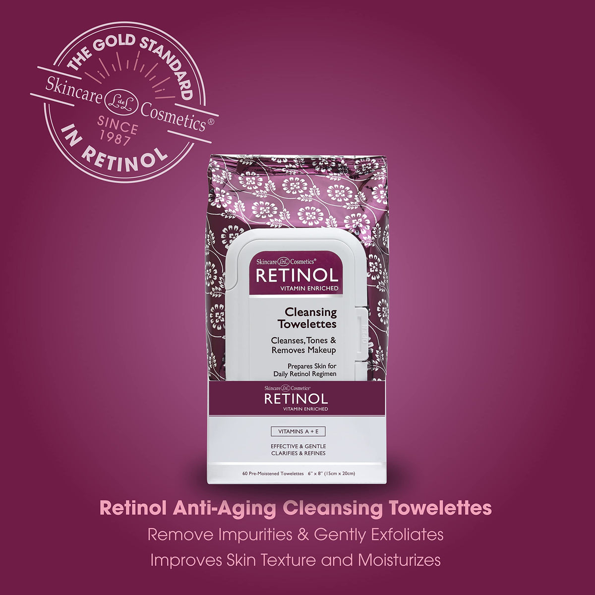 LIVAURA Retinol Makeup Remover Wipes for Women - Facial Cleansing Wipes
