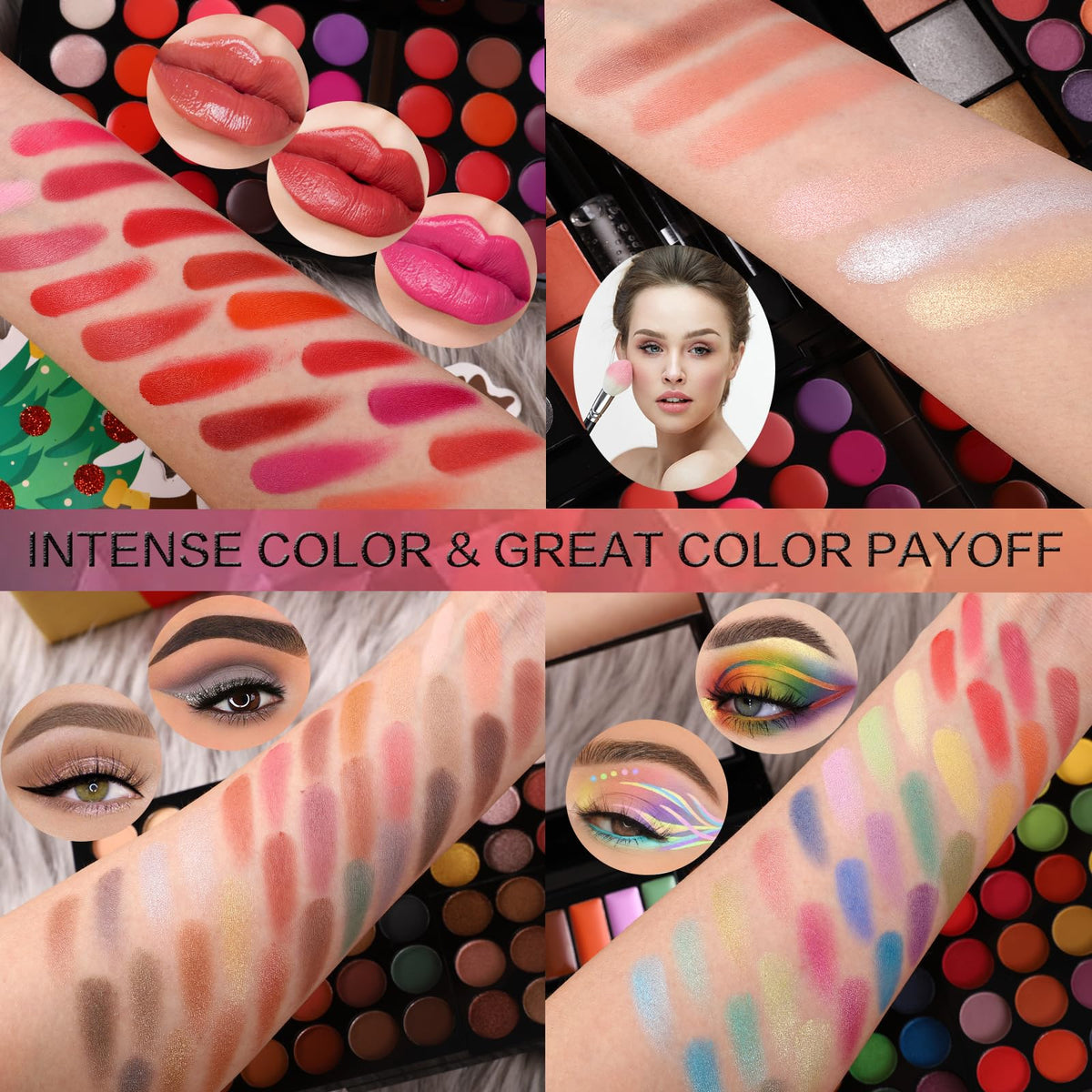 CHARMCODE 186-Color All-in-One Makeup Kit with Mirror