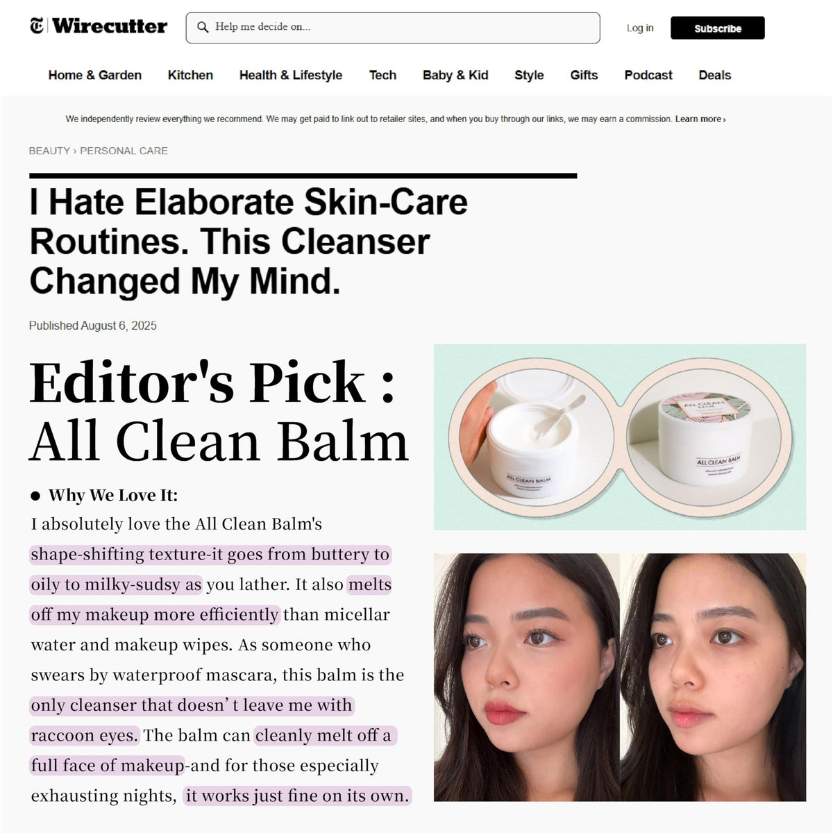 HEIMISH All Clean Cleansing Balm