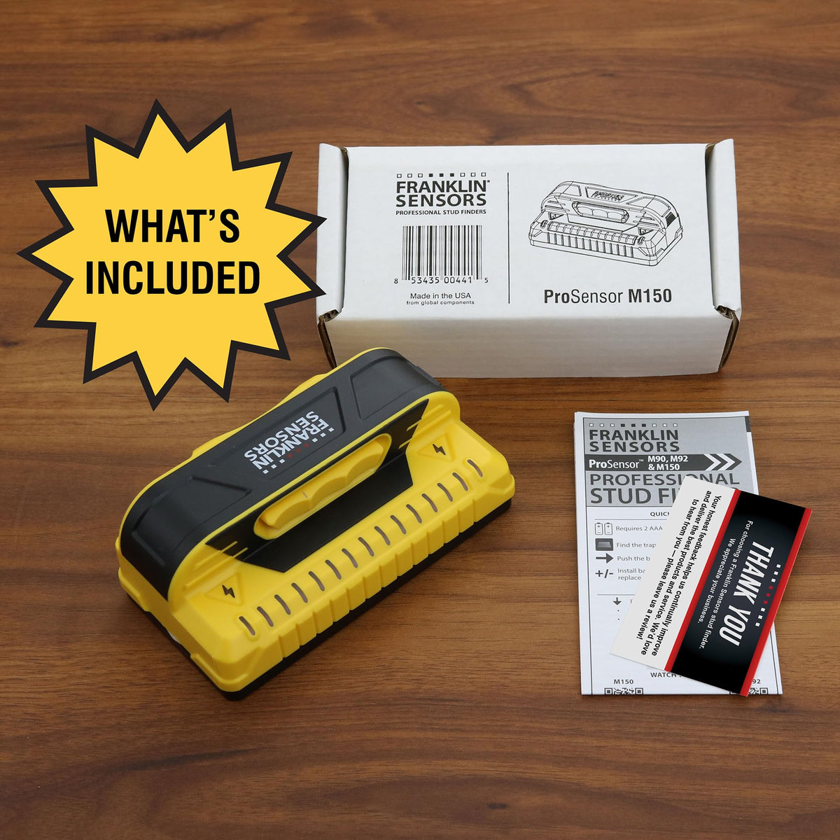 Franklin Sensors ProSensor M150/X990 9-Sensor Stud Finder, AC Wire Warning