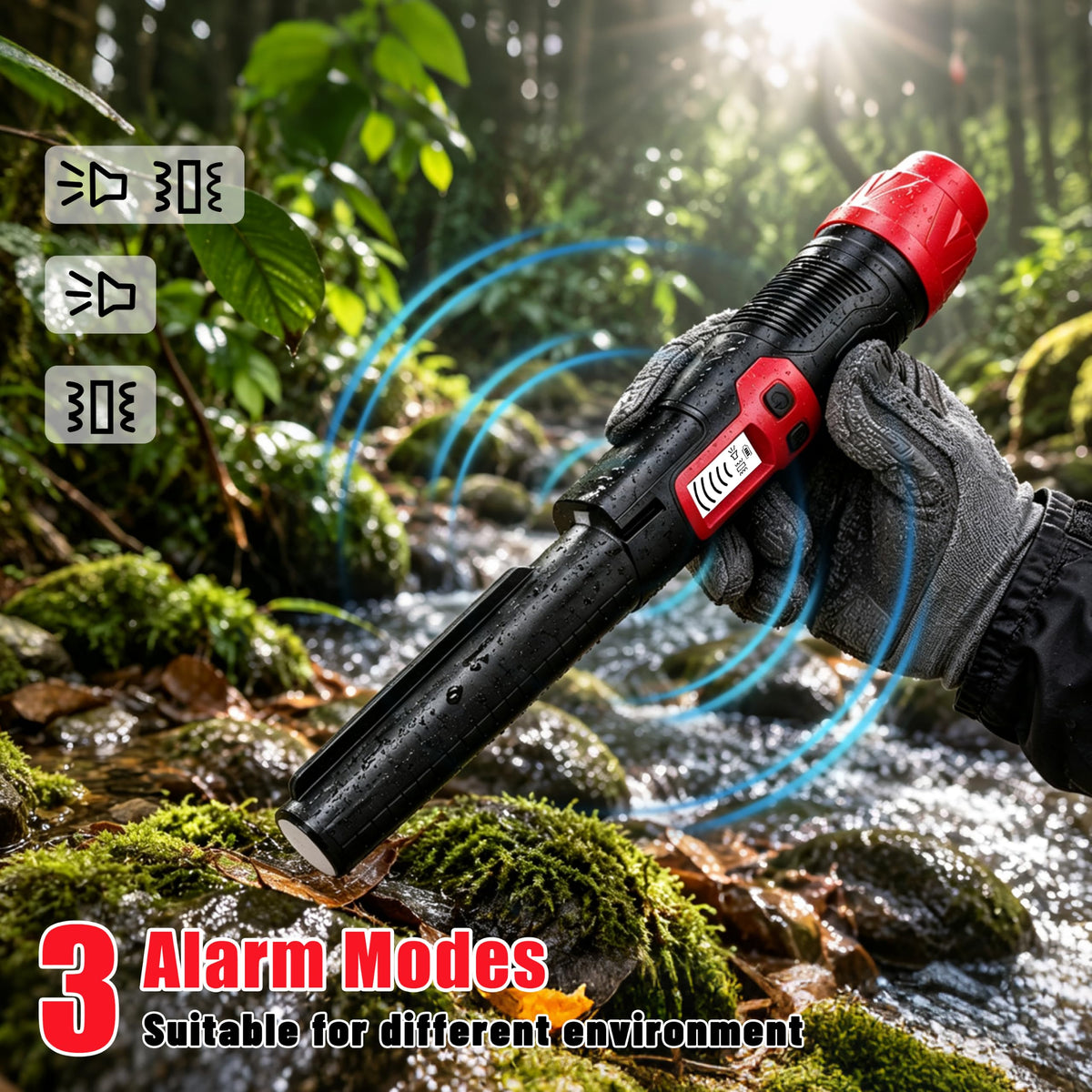 Metal Detector Pinpointer Wand with LCD Screen 360° Detection 3 Alert Modes
