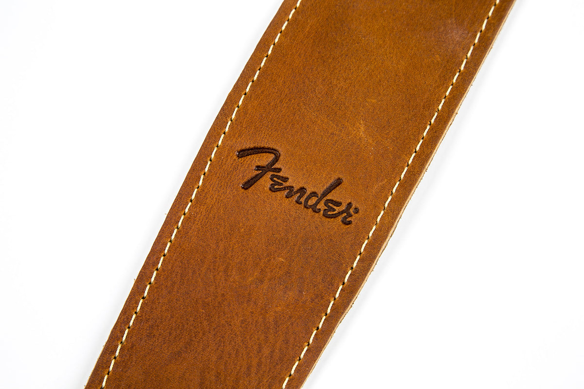 Fender Ball Glove Leather Guitar Strap, Guitar Accessories, 2.5in, Brown