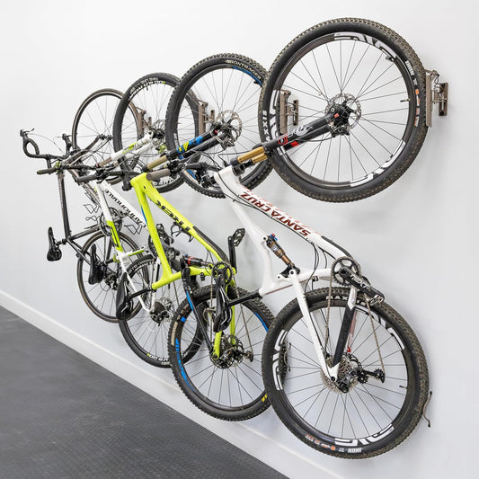 StoreYourBoard Bike Swivel Rack – Wall Mounted Garage Bike Storage, Vertical Hanger with 120° Swing Design & Stopper, Space-Saving Indoor Wall Mount – Fits Kids Bikes, BMX & More