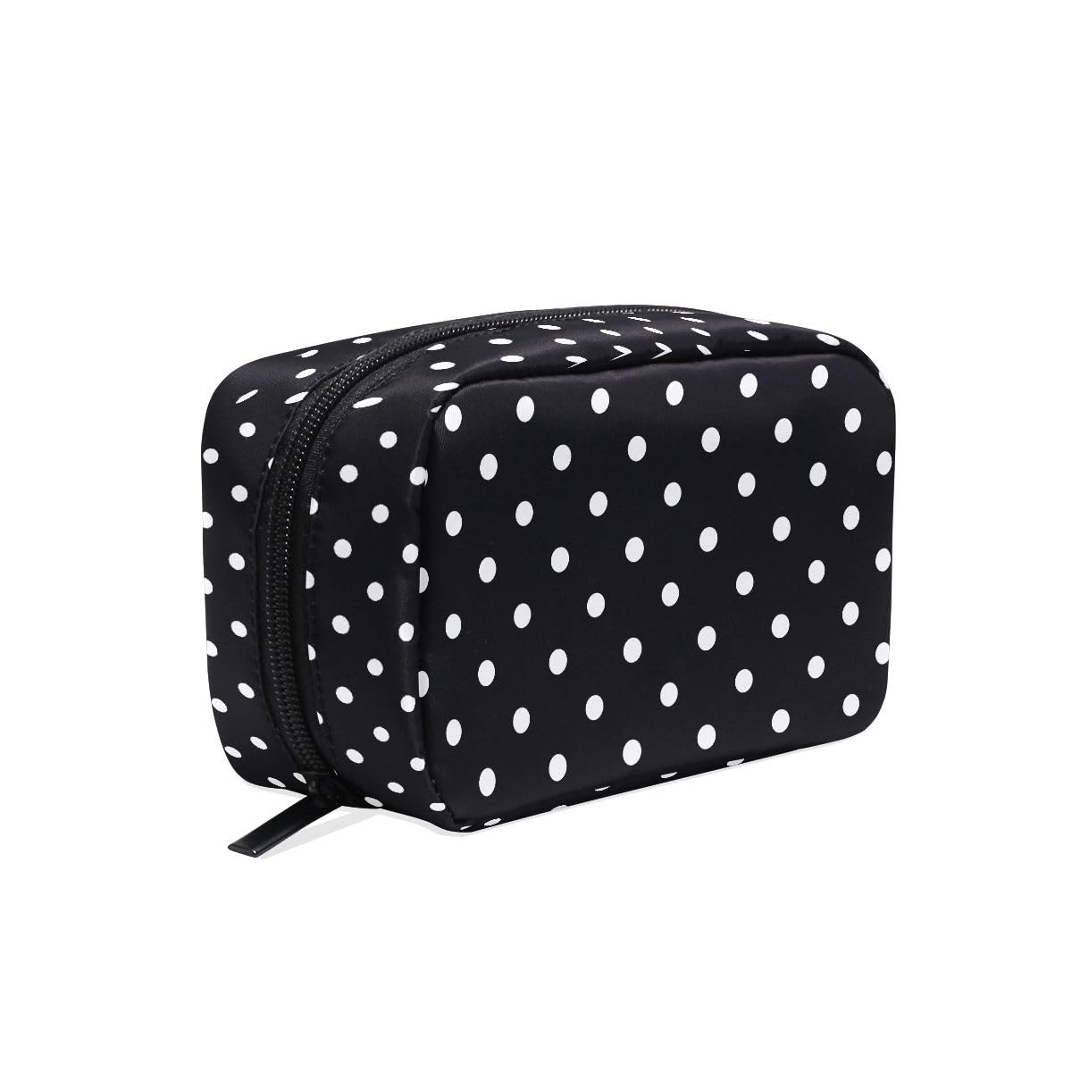 ALAZA Makeup Bag Cosmetic Bags for Women Small Zipper Pouch Travel Black Polka Dots Cosmetic Organizer Case Portable For Purse - thewildfolk ALAZA Makeup Bag Cosmetic Bags for Women Small Zipper Pouch Travel Black Polka Dots Cosmetic Organizer Case Portable For Purse