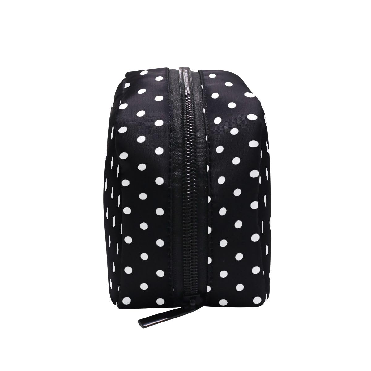 ALAZA Makeup Bag Cosmetic Bags for Women Small Zipper Pouch Travel Black Polka Dots Cosmetic Organizer Case Portable For Purse - thewildfolk ALAZA Makeup Bag Cosmetic Bags for Women Small Zipper Pouch Travel Black Polka Dots Cosmetic Organizer Case Portable For Purse