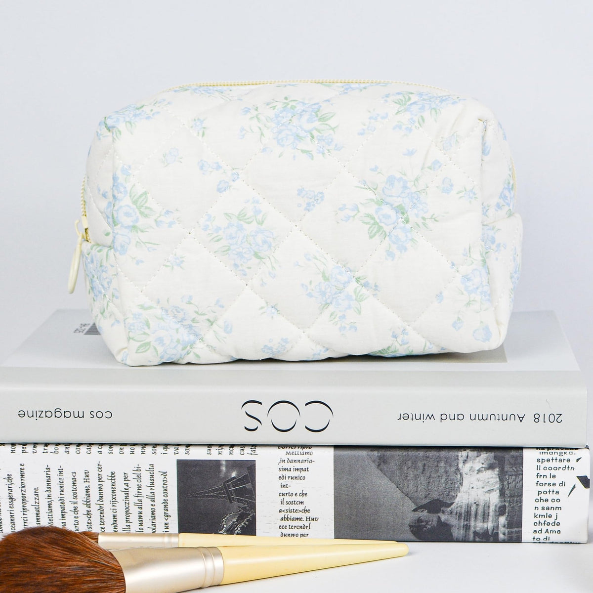 AMZMA Quilted Makeup Pouch,Cotton Puffy Makeup Bag, Coquette Cosmetic Bag for Women and Girls, Aesthetic Organizer Bag, Cute Flower Travel Toiletry Bag - thewildfolk AMZMA Quilted Makeup Pouch,Cotton Puffy Makeup Bag, Coquette Cosmetic Bag for Women and Girls, Aesthetic Organizer Bag, Cute Flower Travel Toiletry Bag