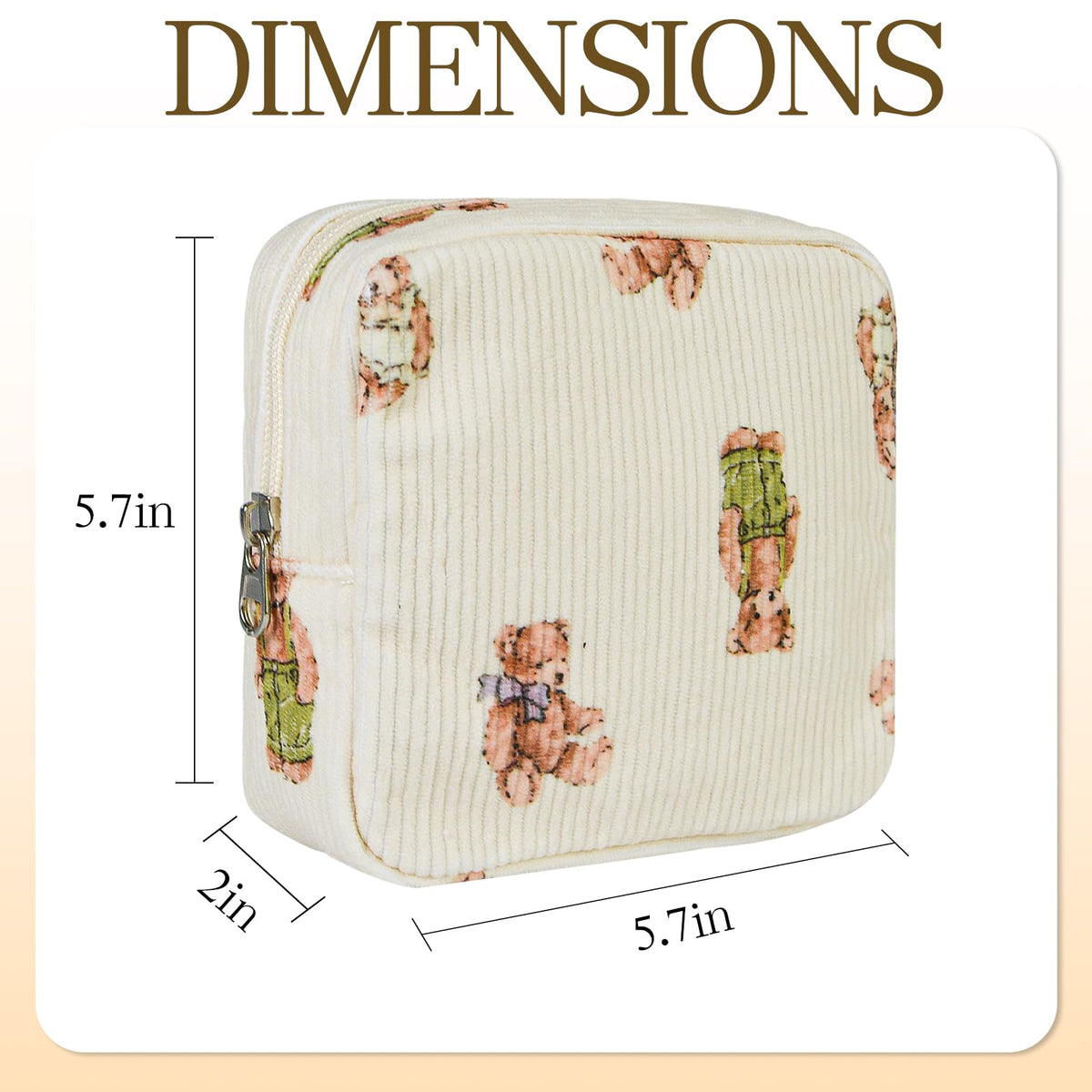 AMZMA Small Pouches for Purse Cute Mini Cosmetic Bag with Zipper Aesthetic Corduroy Makeup Bags Toiletry Bag - thewildfolk AMZMA Small Pouches for Purse Cute Mini Cosmetic Bag with Zipper Aesthetic Corduroy Makeup Bags Toiletry Bag