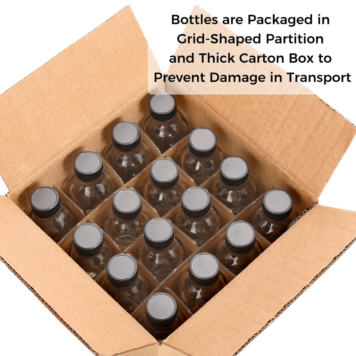 AOZITA 16 Pack, 2 oz Small Clear Glass Bottles w/Lid & 3 Funnels - 60ml Boston Shot Bottles for Health, Immunity, Potion, Wellness, Sample, Ginger, Juice - Mini Personal Care & Beauty Travel Bottle - thewildfolk AOZITA 16 Pack, 2 oz Small Clear Glass Bottles w/Lid & 3 Funnels - 60ml Boston Shot Bottles for Health, Immunity, Potion, Wellness, Sample, Ginger, Juice - Mini Personal Care & Beauty Travel Bottle