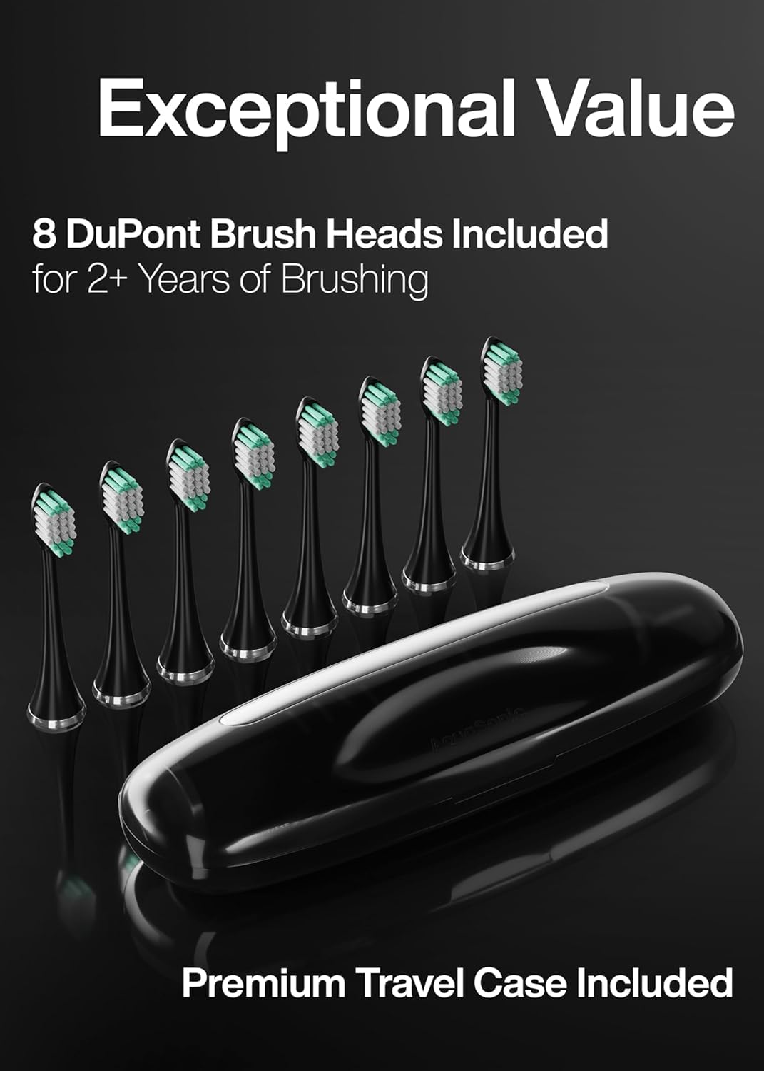 Aquasonic Black Series Ultra Whitening Toothbrush – ADA Accepted Electric Toothbrush- 8 Brush Heads & Travel Case – 40,000 VPM Electric Motor & Wireless Charging - 4 Modes w Smart Timer - thewildfolk Aquasonic Black Series Ultra Whitening Toothbrush – ADA Accepted Electric Toothbrush- 8 Brush Heads & Travel Case – 40,000 VPM Electric Motor & Wireless Charging - 4 Modes w Smart Timer