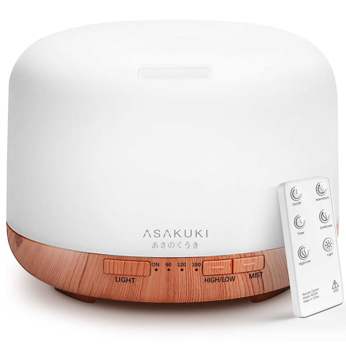 ASAKUKI Essential Oil Diffuser for Home, 500ML Aromatherapy Humidifier - thewildfolk ASAKUKI Essential Oil Diffuser for Home, 500ML Aromatherapy Humidifier