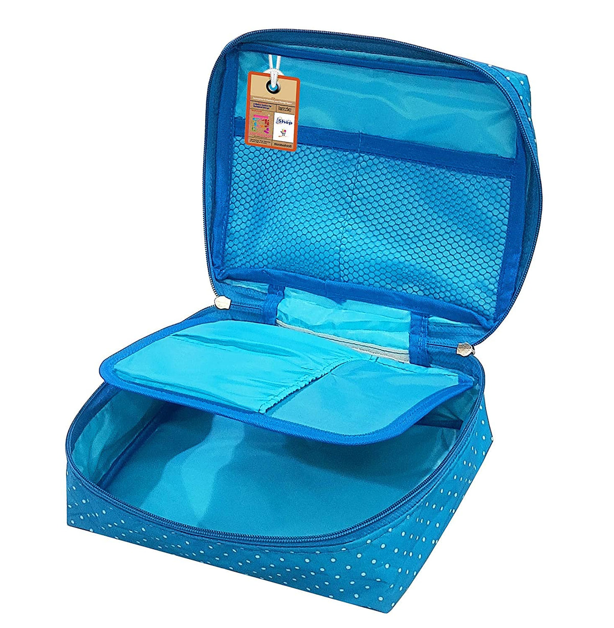 atorakushon Travel Makeup Train Case Cosmetic Organizer Portable Artist Storage Bag Zipper Pouch with Adjustable Divider for Women Girls Gifts Water-Resistant Daily Storage Organzier (Sky Blue) - thewildfolk atorakushon Travel Makeup Train Case Cosmetic Organizer Portable Artist Storage Bag Zipper Pouch with Adjustable Divider for Women Girls Gifts Water-Resistant Daily Storage Organzier (Sky Blue)