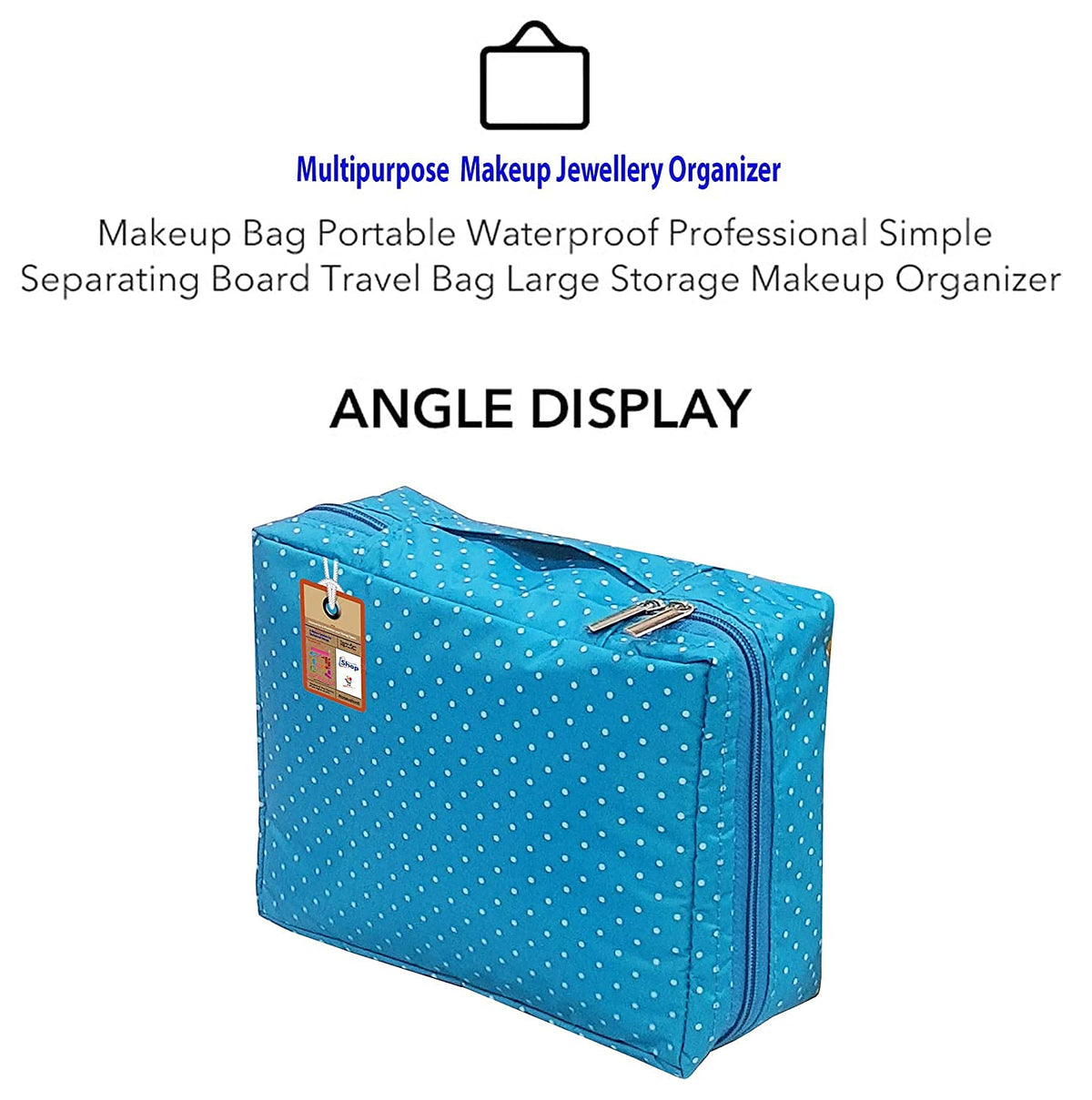 atorakushon Travel Makeup Train Case Cosmetic Organizer Portable Artist Storage Bag Zipper Pouch with Adjustable Divider for Women Girls Gifts Water-Resistant Daily Storage Organzier (Sky Blue) - thewildfolk atorakushon Travel Makeup Train Case Cosmetic Organizer Portable Artist Storage Bag Zipper Pouch with Adjustable Divider for Women Girls Gifts Water-Resistant Daily Storage Organzier (Sky Blue)