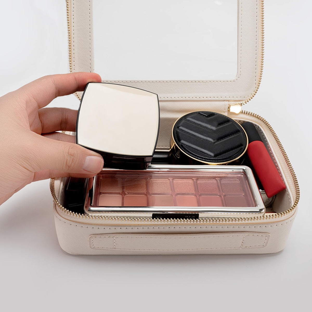 Aveniee Clear Makeup Bag Organizer, Travel Toiletry Bag Cosmetic Case for Women, Make Up Skincare Pouch Car Organizer Bag with Zippers for Essentials,White,Medium Classic - thewildfolk Aveniee Clear Makeup Bag Organizer, Travel Toiletry Bag Cosmetic Case for Women, Make Up Skincare Pouch Car Organizer Bag with Zippers for Essentials,White,Medium Classic