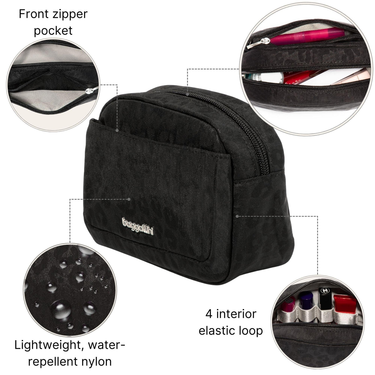 Baggallini Small Cosmetic Pocket - Lightweight 6x4 Inch Makeup Bag - Travel Essentials Makeup Organizer - thewildfolk Baggallini Small Cosmetic Pocket - Lightweight 6x4 Inch Makeup Bag - Travel Essentials Makeup Organizer