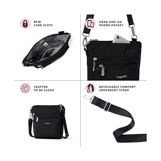 Women’s Black Cheetah Crossbody Bag