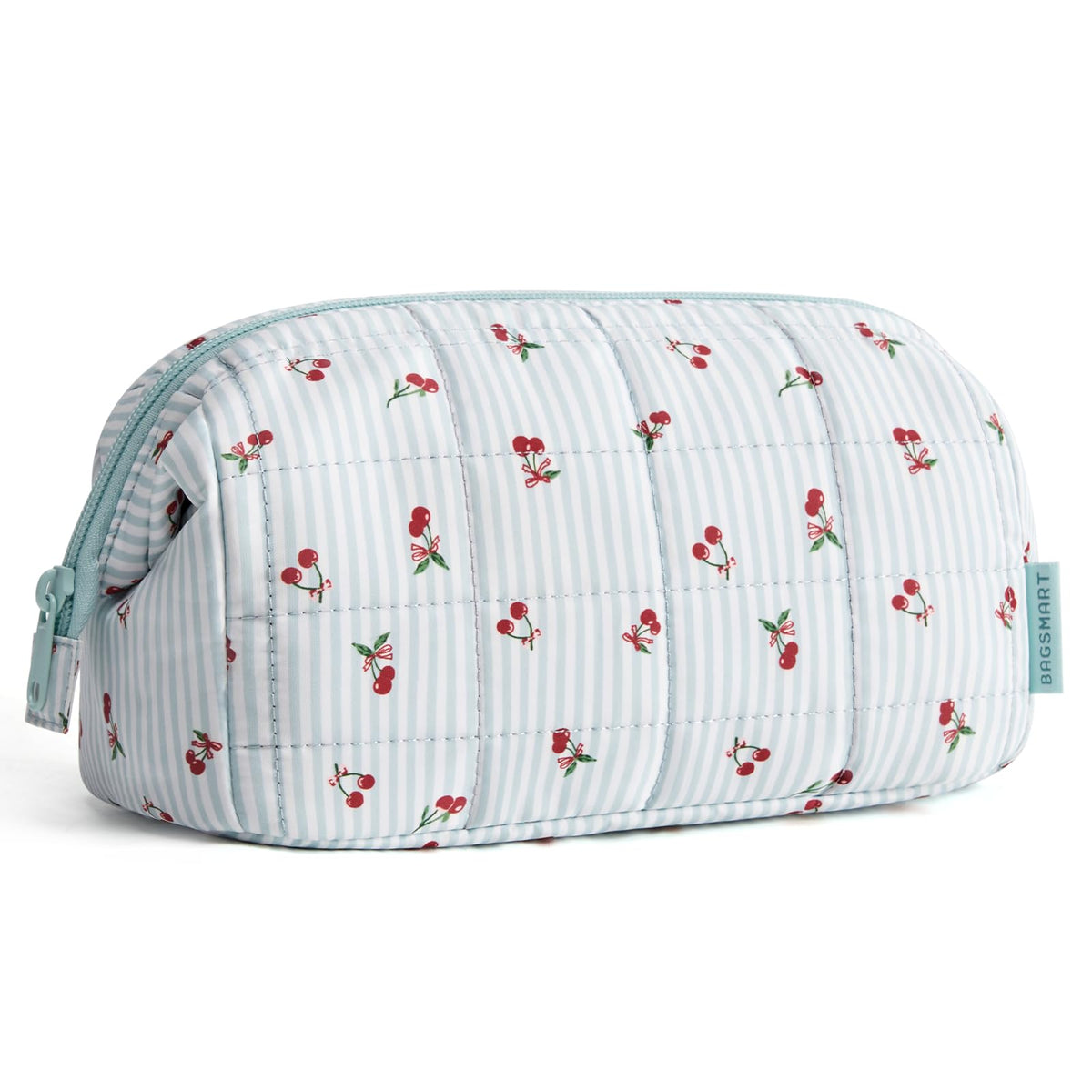 BAGSMART Makeup Bag Travel Toiletry Bag, Puffy Padded Make Up Bags for Women Makeup Organizer Case, Wide-open Pouch Purse Travel Essentials Toiletries Accessories Brushes, Ditsy Cherry - thewildfolk BAGSMART Makeup Bag Travel Toiletry Bag, Puffy Padded Make Up Bags for Women Makeup Organizer Case, Wide-open Pouch Purse Travel Essentials Toiletries Accessories Brushes, Ditsy Cherry