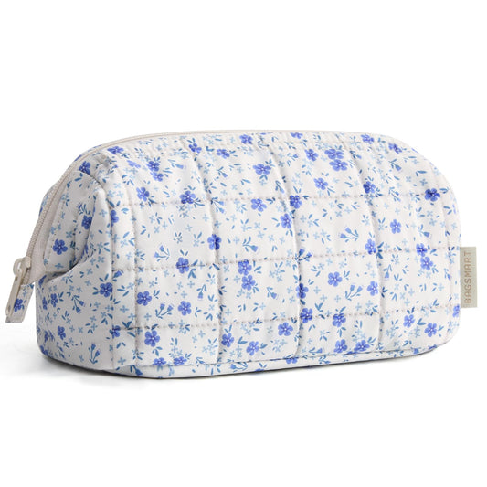 BAGSMART Makeup Bag Travel Toiletry Bag, Wide-open Zipper Pouch, Floral - thewildfolk BAGSMART Makeup Bag Travel Toiletry Bag, Wide-open Zipper Pouch, Floral