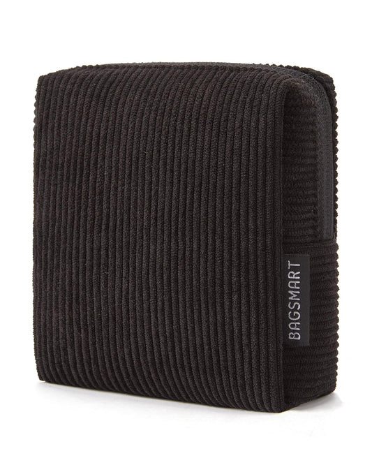 BAGSMART Small Corduroy Makeup Bag for Women, Cosmetic Pouch with Pocket - thewildfolk BAGSMART Small Corduroy Makeup Bag for Women, Cosmetic Pouch with Pocket
