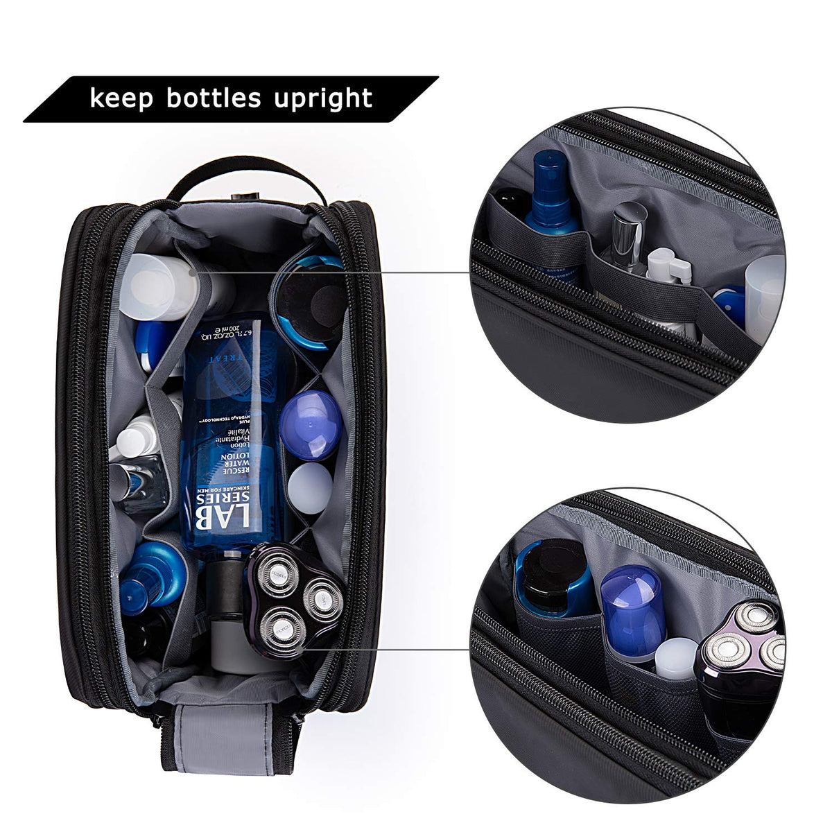 BAGSMART Toiletry Bag for Men, Travel Toiletry Organizer Dopp Kit Water-resistant Shaving Bag for Toiletries Accessories, Door Room Essentials, Black-medium - thewildfolk BAGSMART Toiletry Bag for Men, Travel Toiletry Organizer Dopp Kit Water-resistant Shaving Bag for Toiletries Accessories, Door Room Essentials, Black-medium