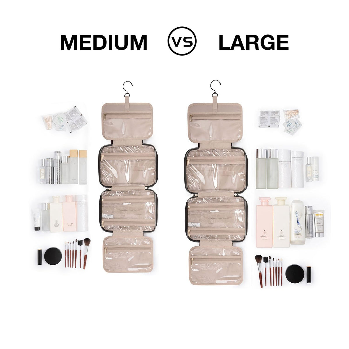 BAGSMART Toiletry Bag Travel Bag with Hanging Hook, Bonchemin Water-resistant Makeup Cosmetic Bag Travel Organizer for Accessories, Shampoo, Full Sized Container, Toiletries, Large - thewildfolk BAGSMART Toiletry Bag Travel Bag with Hanging Hook, Bonchemin Water-resistant Makeup Cosmetic Bag Travel Organizer for Accessories, Shampoo, Full Sized Container, Toiletries, Large
