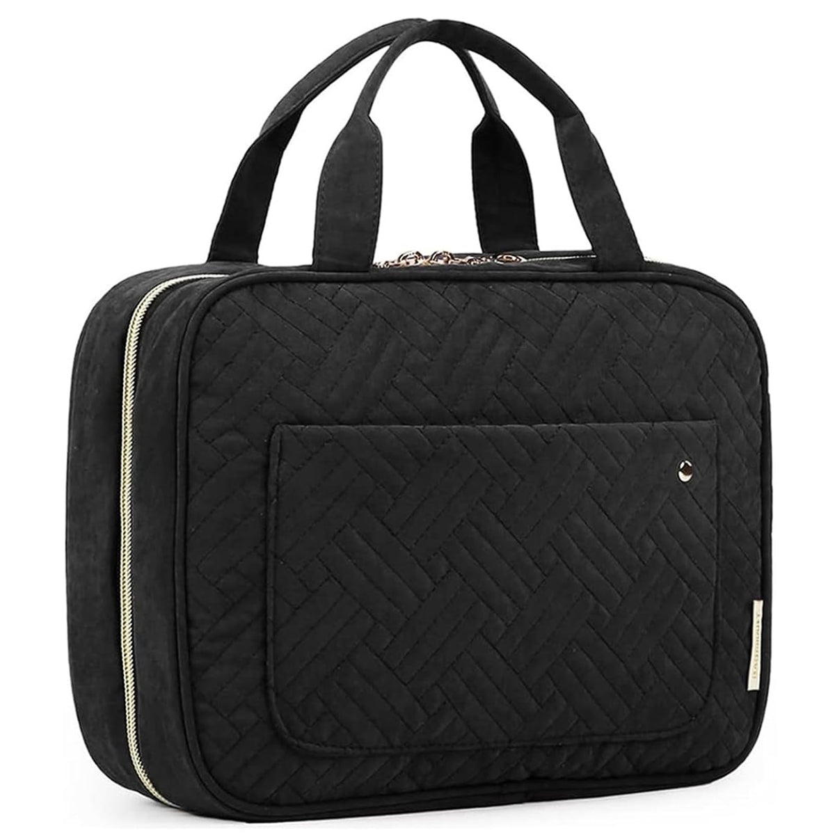 BAGSMART Toiletry Bag Travel Bag with Hanging Hook, Water-resistant Makeup Cosmetic Bag Travel Organizer for Accessories, Shampoo, Full-size Container, Toiletries (Black, Medium) - thewildfolk BAGSMART Toiletry Bag Travel Bag with Hanging Hook, Water-resistant Makeup Cosmetic Bag Travel Organizer for Accessories, Shampoo, Full-size Container, Toiletries (Black, Medium)