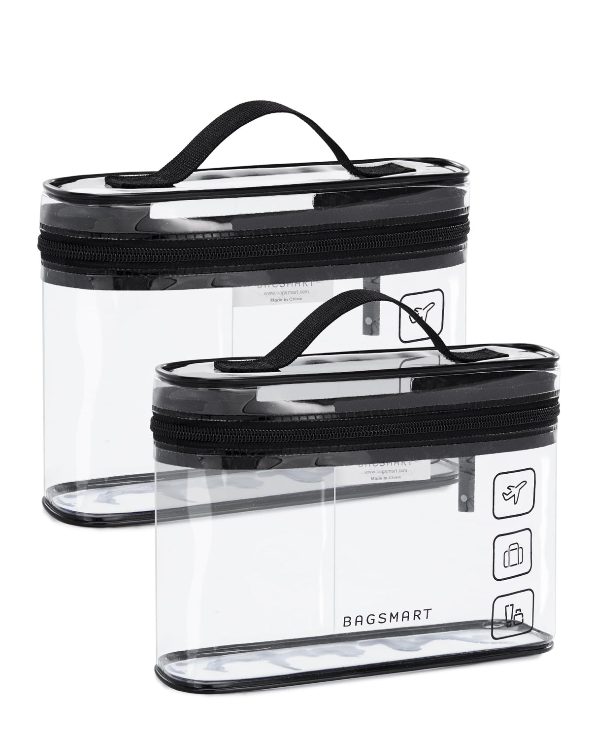 BAGSMART TSA Approved Toiletry Bag, 2 Pack Clear Makeup Cosmetic Bag Organizer, Quart Size Travel Bag for Toiletries, Carry-on Travel Accessories Essentials, Black-2pcs - thewildfolk BAGSMART TSA Approved Toiletry Bag, 2 Pack Clear Makeup Cosmetic Bag Organizer, Quart Size Travel Bag for Toiletries, Carry-on Travel Accessories Essentials, Black-2pcs
