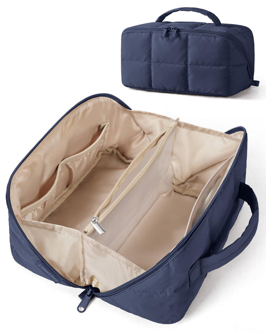BAGSMART TSA-Ready Makeup Bag, Water-Resistant Travel Toiletry Organizer - thewildfolk BAGSMART TSA-Ready Makeup Bag, Water-Resistant Travel Toiletry Organizer
