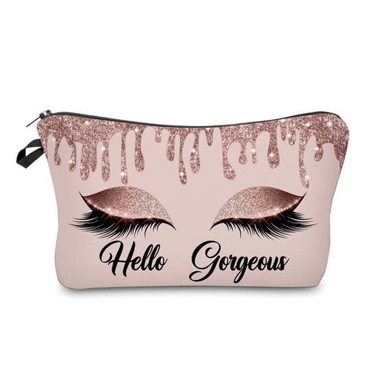 Baobeily Hello Gorgeous Makeup Bag for Purse Eyelash Pink Cosmetic Bags for Women Inspirational Gift Small Funny Cosmetics Glitters Eyeshadows Travel Bag Cases for Toiletries Accessories Organizer - thewildfolk Baobeily Hello Gorgeous Makeup Bag for Purse Eyelash Pink Cosmetic Bags for Women Inspirational Gift Small Funny Cosmetics Glitters Eyeshadows Travel Bag Cases for Toiletries Accessories Organizer