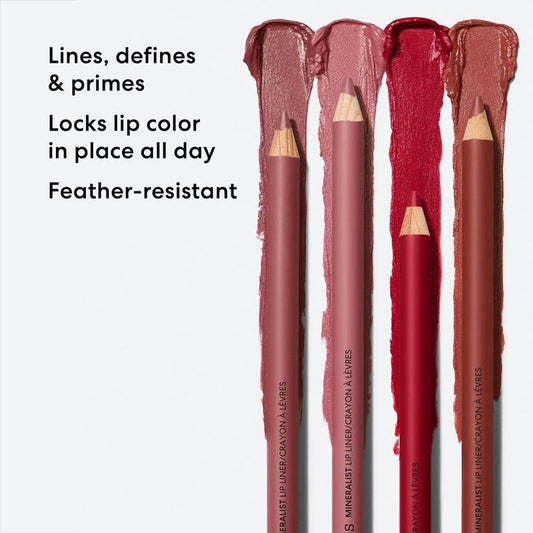 bareMinerals Mineralist Lasting Lip Liner, Creamy Pigmented Lip Pencil Liner, Natural Ingredients, All-Day Wear, Vegan - thewildfolk bareMinerals Mineralist Lasting Lip Liner, Creamy Pigmented Lip Pencil Liner, Natural Ingredients, All-Day Wear, Vegan