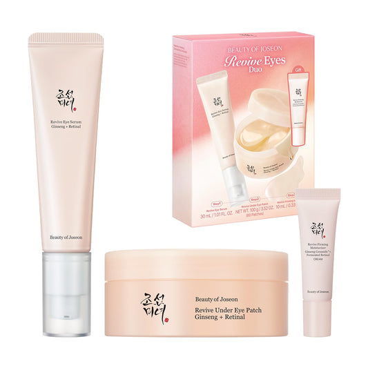 Beauty of Joseon Revive Ritual Eye Duo With Retinol Moisturizer Gift | Daily Korean Skincare for Firmer Under Eyes, Visibly Lifting Korean Eye Cream and Patch 30 ml, 1.01 fl.oz., 93g, 60 pieces - thewildfolk Beauty of Joseon Revive Ritual Eye Duo With Retinol Moisturizer Gift | Daily Korean Skincare for Firmer Under Eyes, Visibly Lifting Korean Eye Cream and Patch 30 ml, 1.01 fl.oz., 93g, 60 pieces