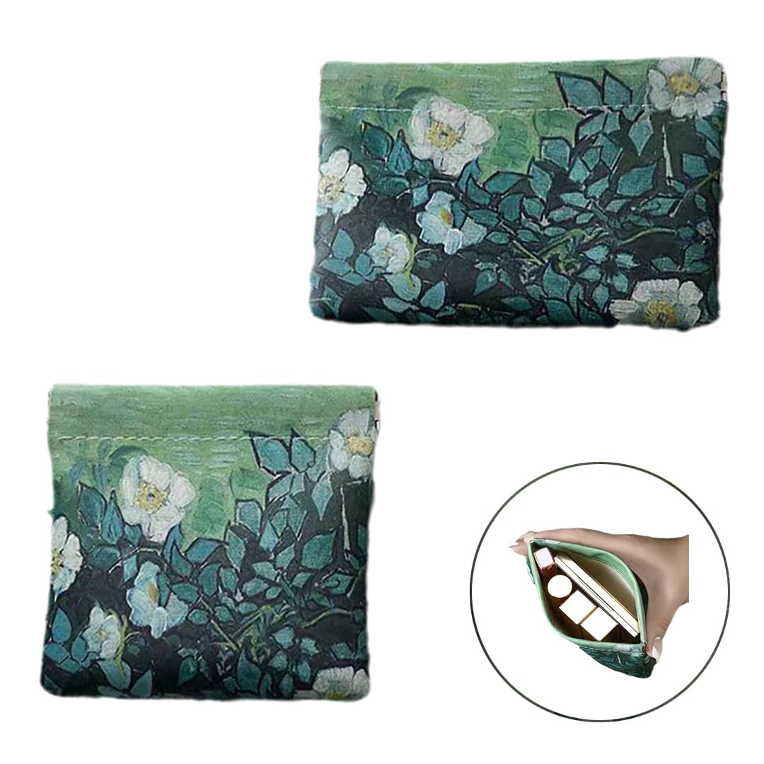 Better-Love 2 Pack Small Makeup Bag for Purse, PU Leather Coin Pouch - thewildfolk Better-Love 2 Pack Small Makeup Bag for Purse, PU Leather Coin Pouch