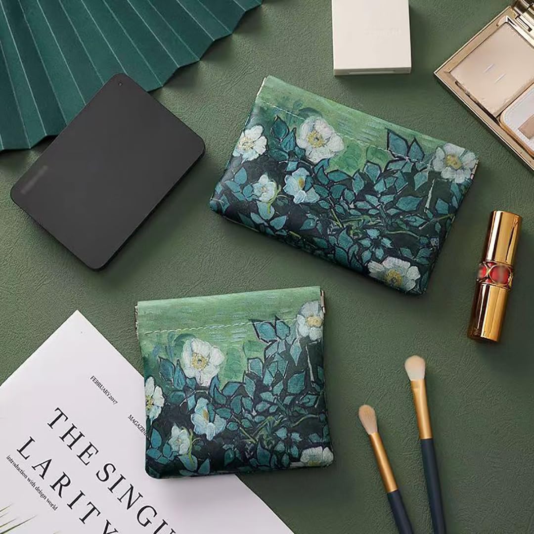 Better-Love 2 Pack Small Makeup Bag for Purse, PU Leather Coin Pouch - thewildfolk Better-Love 2 Pack Small Makeup Bag for Purse, PU Leather Coin Pouch