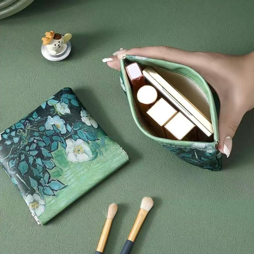 Better-Love 2 Pack Small Makeup Bag for Purse, PU Leather Coin Pouch - thewildfolk Better-Love 2 Pack Small Makeup Bag for Purse, PU Leather Coin Pouch