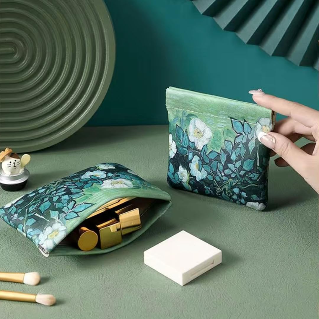 Better-Love 2 Pack Small Makeup Bag for Purse, PU Leather Coin Pouch - thewildfolk Better-Love 2 Pack Small Makeup Bag for Purse, PU Leather Coin Pouch