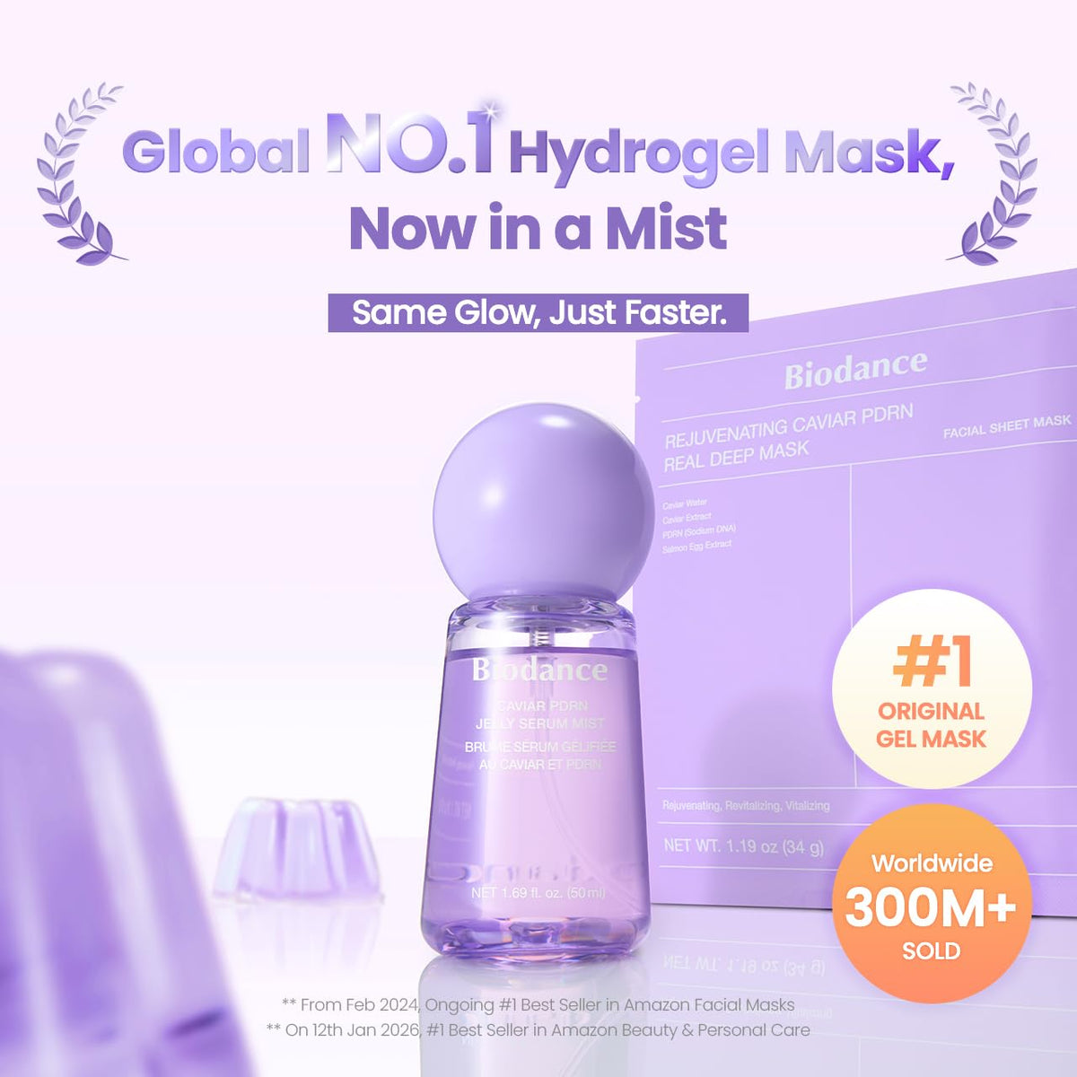 BIODANCE Caviar PDRN Jelly Serum Mist, Hydrating Face Mist, Revitalizing & Radiance Face Spray, Sprayable Hydrogel, Travel Essentials & Self Care Gifts for Women, Korean Skin Care | 1.69 fl.oz - thewildfolk BIODANCE Caviar PDRN Jelly Serum Mist, Hydrating Face Mist, Revitalizing & Radiance Face Spray, Sprayable Hydrogel, Travel Essentials & Self Care Gifts for Women, Korean Skin Care | 1.69 fl.oz