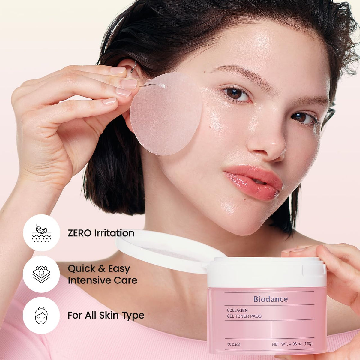 Biodance Collagen Gel Toner Pads, Pore Minimizer for Face, Improving Elasticity, Plumping Toner Pads for Sensitive Skin, Pre-Soaked Pads, Korean Skin Care, Mothers Day Giftsㅣ60 Pads - thewildfolk Biodance Collagen Gel Toner Pads, Pore Minimizer for Face, Improving Elasticity, Plumping Toner Pads for Sensitive Skin, Pre-Soaked Pads, Korean Skin Care, Mothers Day Giftsㅣ60 Pads