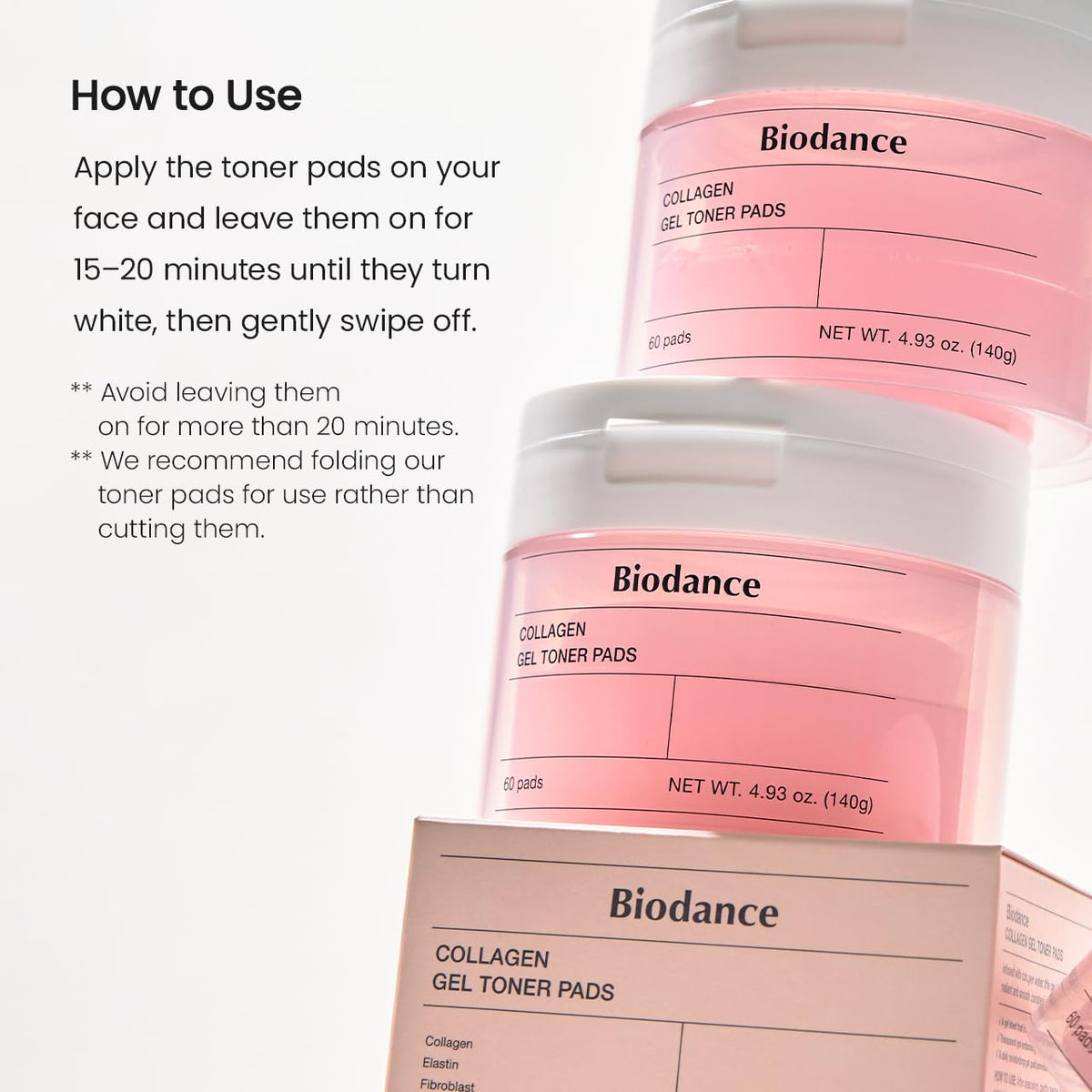 Biodance Collagen Gel Toner Pads, Pore Minimizer for Face, Improving Elasticity, Plumping Toner Pads for Sensitive Skin, Pre-Soaked Pads, Korean Skin Care, Mothers Day Giftsㅣ60 Pads - thewildfolk Biodance Collagen Gel Toner Pads, Pore Minimizer for Face, Improving Elasticity, Plumping Toner Pads for Sensitive Skin, Pre-Soaked Pads, Korean Skin Care, Mothers Day Giftsㅣ60 Pads