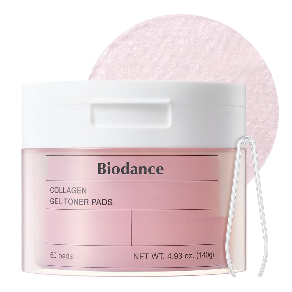 Biodance Collagen Gel Toner Pads, Pore Minimizer for Face, Improving Elasticity, Plumping Toner Pads for Sensitive Skin, Pre-Soaked Pads, Korean Skin Care, Mothers Day Giftsㅣ60 Pads - thewildfolk Biodance Collagen Gel Toner Pads, Pore Minimizer for Face, Improving Elasticity, Plumping Toner Pads for Sensitive Skin, Pre-Soaked Pads, Korean Skin Care, Mothers Day Giftsㅣ60 Pads