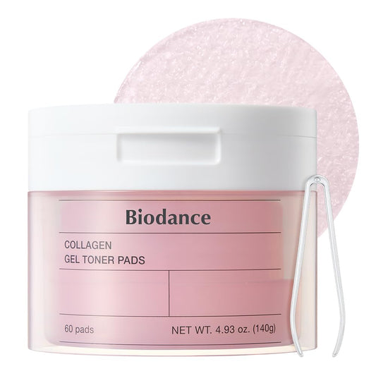 Biodance Collagen Gel Toner Pads, Pore Minimizer for Face, Improving Elasticity, Plumping Toner Pads for Sensitive Skin, Pre-Soaked Pads, Korean Skin Care, Mothers Day Giftsㅣ60 Pads - thewildfolk Biodance Collagen Gel Toner Pads, Pore Minimizer for Face, Improving Elasticity, Plumping Toner Pads for Sensitive Skin, Pre-Soaked Pads, Korean Skin Care, Mothers Day Giftsㅣ60 Pads